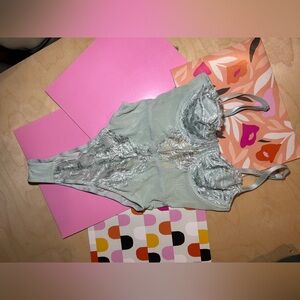 Light Blue Lace Bodysuit